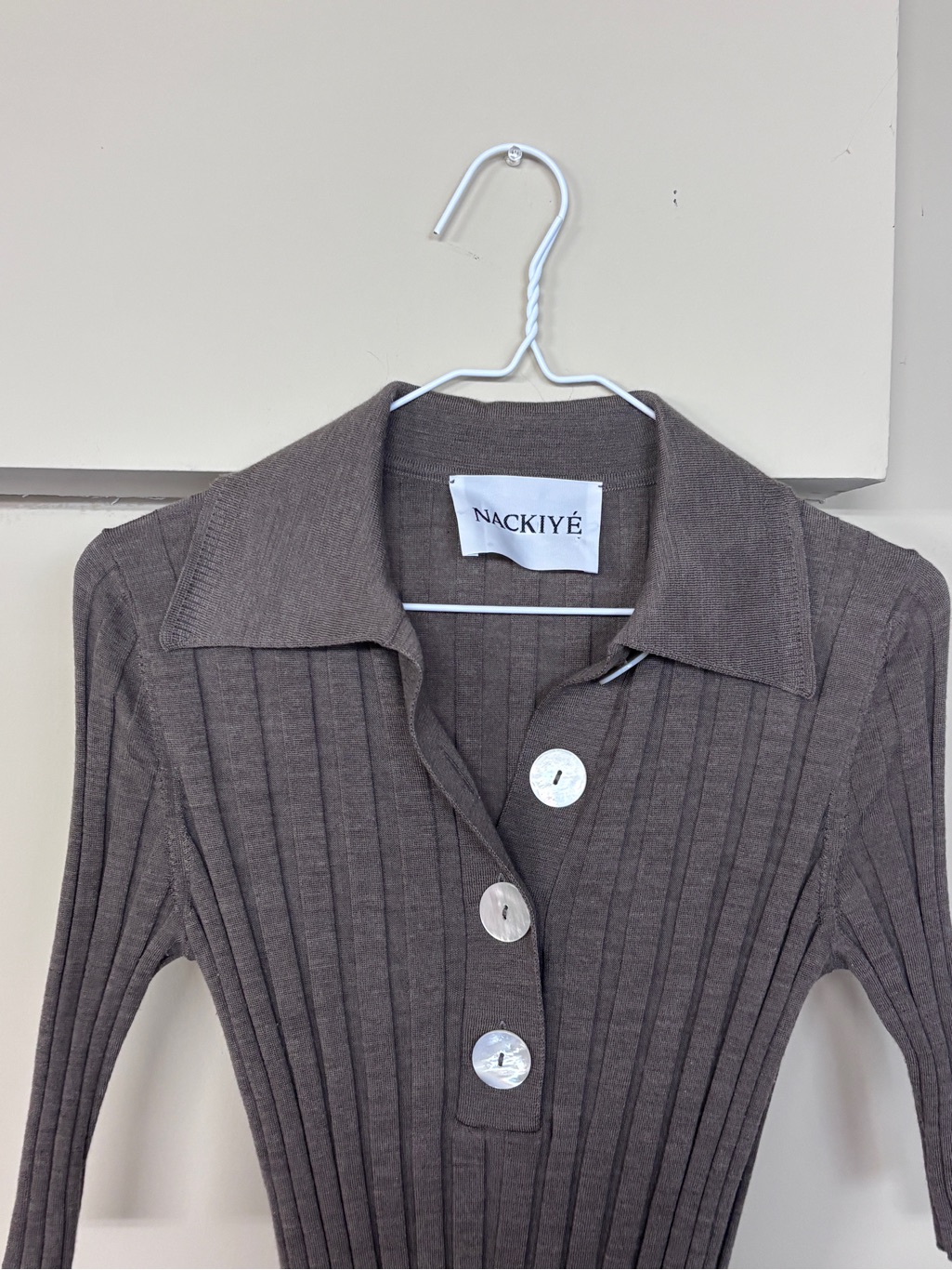 Nackiye Sugarman Virgin Wool Rib Polo — image 3 of 6